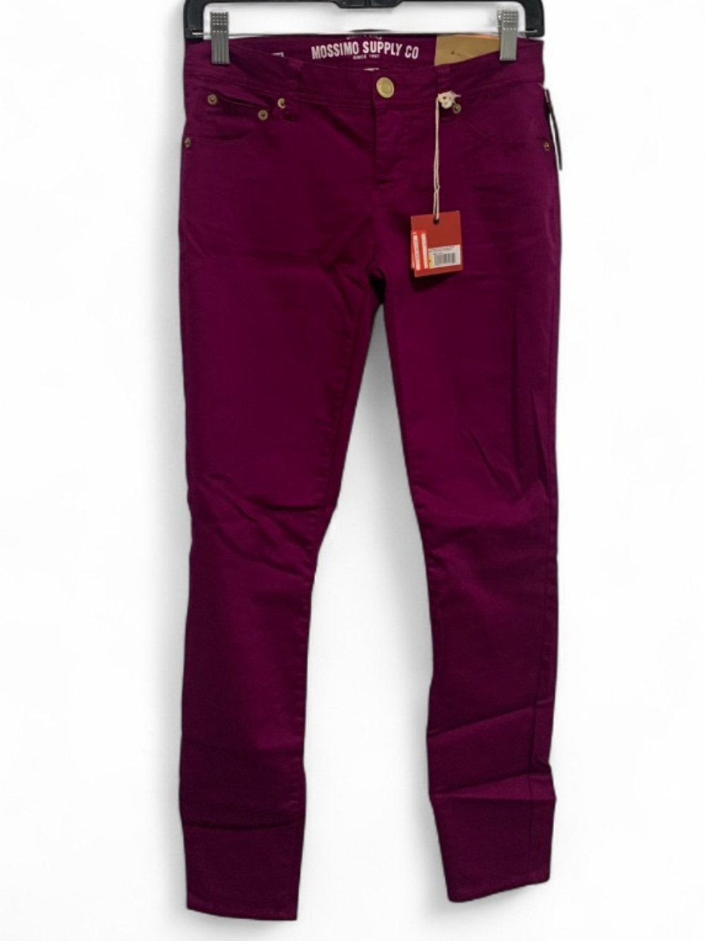 NWT Mossimo Supply Co. Deep Purple Magenta Low Rise Skinny Pants